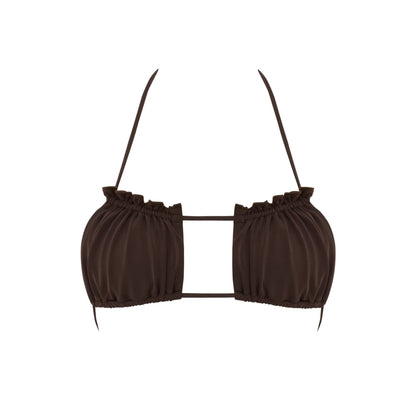 The Sienna Dark Mocha Bikini Top